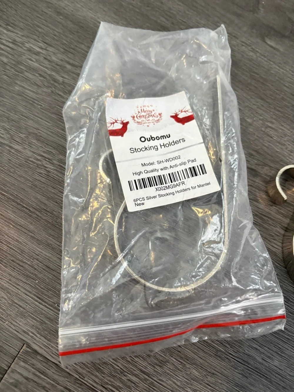 Set of 6 Silver-Tone Curtain Hooks
